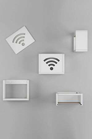 Wifi-modem Kutusu Saklama Duvar Düzenleyici Mdf Uzunluk (22CM) Genişlik (28CM) Derinlik (12CM)