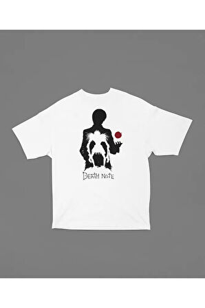 Death Note Anime Çizgi Film Baskılı Unisex Oversize Tişört
