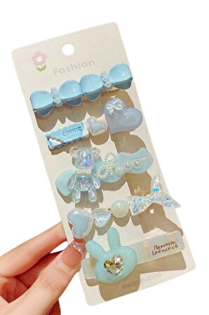 5'li Trend Karışık Figürlü Klipsli Toka Seti