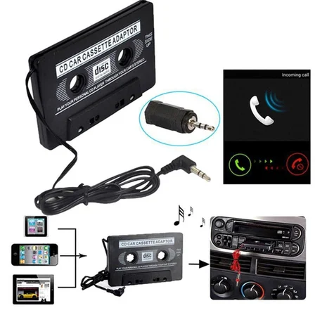 OTO Kaset Adaptörü AUX Araç Teyp Kaset Dönüştürücü MP3 Telefon CD Uyumlu