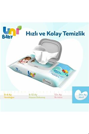 Baby Aktif Islak Mendil 72li Unı STD