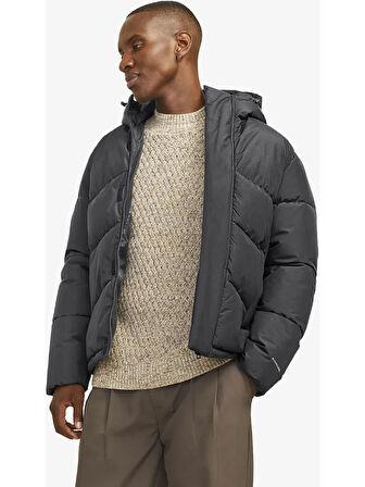 Jack & Jones Jjworld Puffer Jacket Erkek Mont 12259850 Asphalt