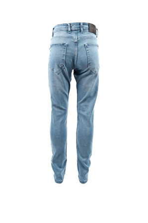 V372 Erkek Slim Likralı Jean Pantolon Tom MAVİ