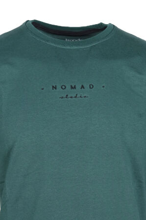 İp O Yaka Nomad Baskı Erkek Sweat 2 B.YEŞİL