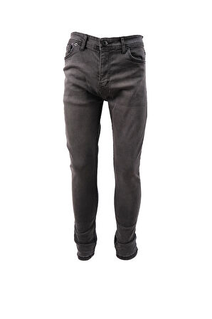 V214 Erkek Slim Likralı Jean Pantolon Tom Gri