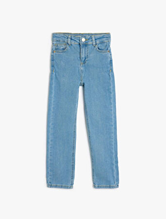 Koton Kız Çocuk Jean Pantolon 5WKG40062AD Light İndigo