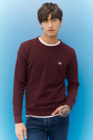 LEE Value Coll. M Crew Neck Knitwear Erkek Kazak L212149810 WİNE