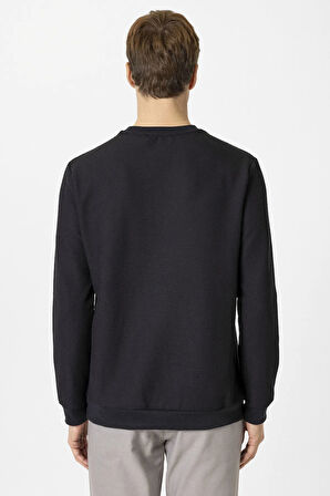 Erkek O Yaka Waffle Sweat TR2013700460 Siyah