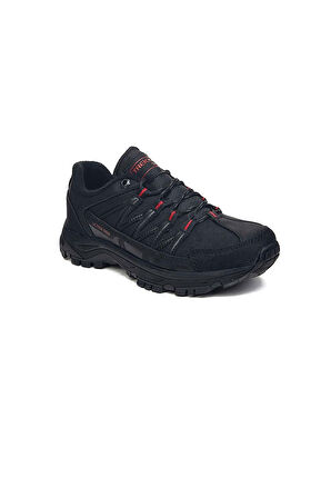 Scot Garson Trekking 058  Erkek Spor Ayakkabı ZM02CT058 Cilt Siyah Kırmızı