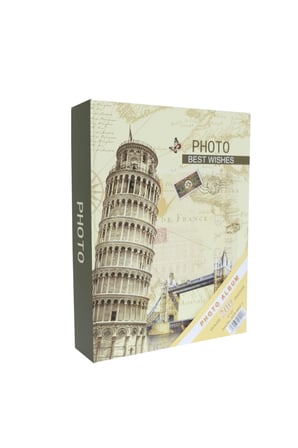 Rabsev RS4602-2 Fotoğraf Albümü 10x15cm 200 Fotoğraf Kapasiteli Pisa Kulesi Desenli Anı Albümü