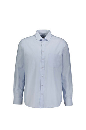 Armürlü Regular Buz Mavisi Erkek Gömlek Gm2025300030