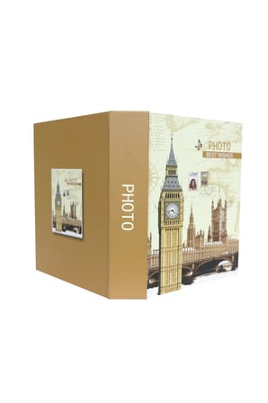Rabsev RS4602-2 Fotoğraf Albümü 10x15cm 200 Fotoğraf Kapasiteli Saat Kulesi Desenli Anı Albümü