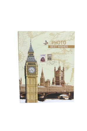 Rabsev RS4602-2 Fotoğraf Albümü 10x15cm 200 Fotoğraf Kapasiteli Saat Kulesi Desenli Anı Albümü