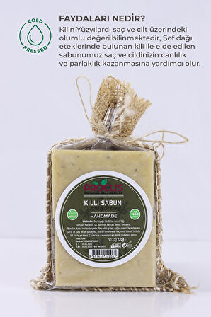 Doğal El Yapımı %100 Saf Killi Sabun Çiftli