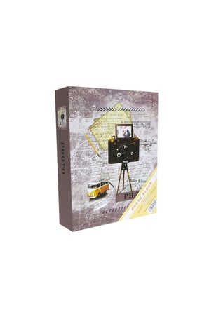 Rabsev RS4602-1 Fotoğraf Albümü 10x15cm 200 Fotoğraf Kapasiteli Kamera Desenli Anı Albümü