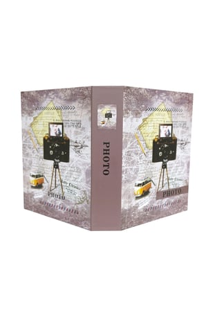 Rabsev RS4602-1 Fotoğraf Albümü 10x15cm 200 Fotoğraf Kapasiteli Kamera Desenli Anı Albümü
