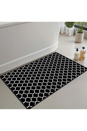 Banyo Paspası, Yumuşak Banyo Halısı, Kaymaz Dot Tabanlı, Yıkanabilir - 60x100