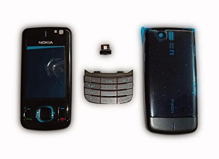Nokia 6600S Kasa Kapak Nokia 6600S Siyah Orta Kasa Ön Kapak Arka Kapak Tuş Takımı