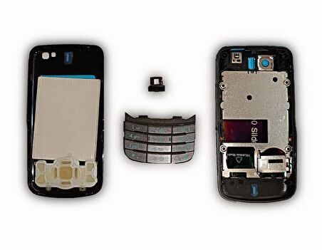 Nokia 6600S Kasa Kapak Nokia 6600S Siyah Orta Kasa Ön Kapak Arka Kapak Tuş Takımı