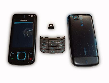 Nokia 6600S Kasa Kapak Nokia 6600S Siyah Orta Kasa Ön Kapak Arka Kapak Tuş Takımı