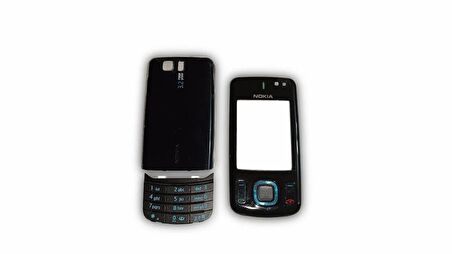 Nokia 6600s Kapak Nokia 6600s uyumlu Siyah ön Kapak Arka Kapak ve Tuş Takımı