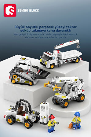 Sembo Block 8'i 1 arada Kar Kurtarma seti 993 Parça yapı blokları Lego ile uyumlu(2752-2759)