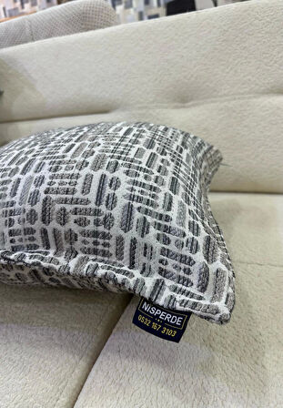 NİVEMESHOME ELYAF DOLGULU KIRLENT 45X45 LİSA 04 GRİ