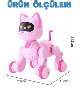Oyuncak Full Fonksiyon Uzaktan Kumandalı El Sensörlü Şarjlı Işıklı Müzikli Dansçı Robot Kedi