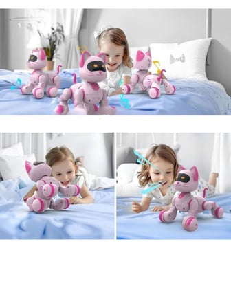 Oyuncak Full Fonksiyon Uzaktan Kumandalı El Sensörlü Şarjlı Işıklı Müzikli Dansçı Robot Kedi