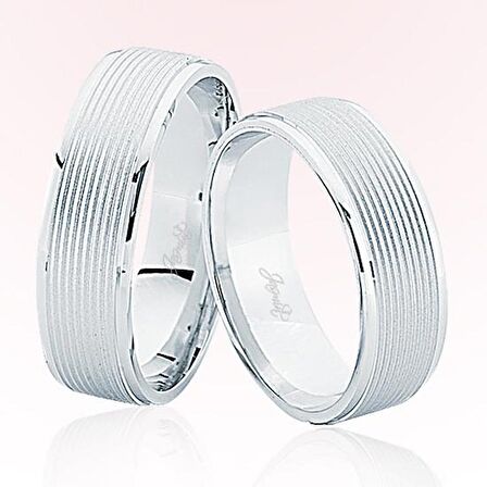 Harem Altın Beyaz Altın Alyans 6602