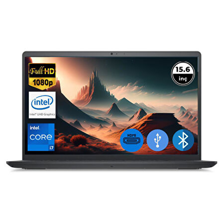 Dell Inspiron 3520 i7 1255U 8GB 1TB M.2 SSD I35201013U ATL3 O/B 15.6" Fdos Taşınabilir Bilgisayar