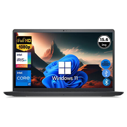 Dell Inspiron 3520 i7 1255U 32GB 2TB M.2 SSD I35201013U ATL137 O/B 15.6" Win11Pro Taşınabilir Bilgisayar