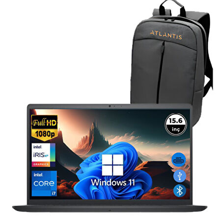 Dell Inspiron 3520 i7 1255U 32GB 512GB M.2 SSD I35201013U ATL195 O/B 15.6" Win11Pro Taşınabilir Bilgisayar+Çanta
