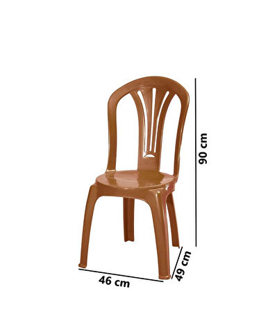 Omnipazar MT-GF193 Foglia Plastik Bahçe Balkon Sandalye 4'lü Set 