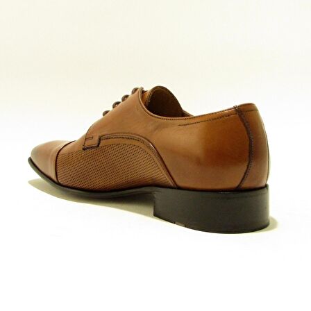 FOSCO FSC-2239 TABA ERKEK YANLARDAN İĞNE BASKILI BAĞLI KLASİK FANTEZİ AYAKKABI