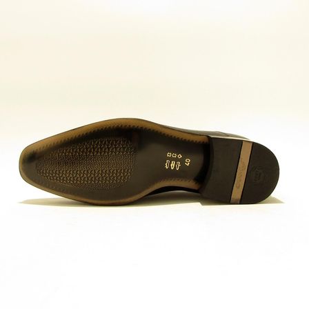 FOSCO FSC-3015 SİYAH ERKEK YANLARDAN İĞNE BASKILI BAĞSIZ KLASİK FANTEZİ AYAKKABI