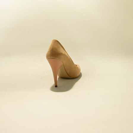 ESSTİİ EST100 PUDRA SÜET KADIN YÜKSEK TOPUKLU STİLETTO