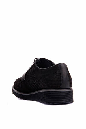 FOSCO FSC6510 SİYAH NUBUK ERKEK TÜM YÜZ BAĞLI EVA TABAN KLASİK AYAKKABI