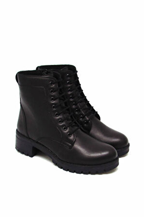 CASTLE BLACK CB2680 SİYAH CİLT KADIN POSTAL BOT