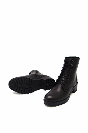 CASTLE BLACK CB2680 SİYAH CİLT KADIN POSTAL BOT