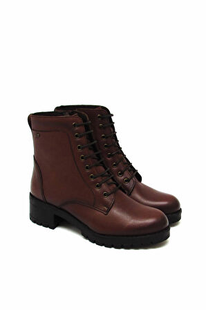 CASTLE BLACK CB2680 TABA CİLT KADIN POSTAL BOT