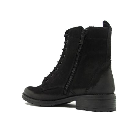 CASTLE BLACK CB5960 SİYAH NUBUK KADIN İNCE TABAN POSTAL BOT