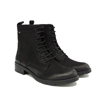 CASTLE BLACK CB5960 SİYAH NUBUK KADIN İNCE TABAN POSTAL BOT