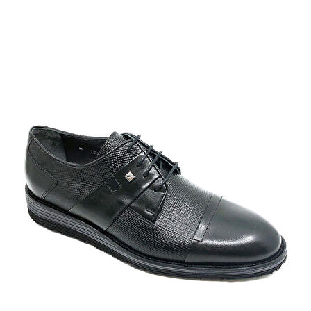 FOSCO FSC1532 SİYAH ERKEK ÇİFTYÜZ BASKILI BAĞLI AYAKKABI