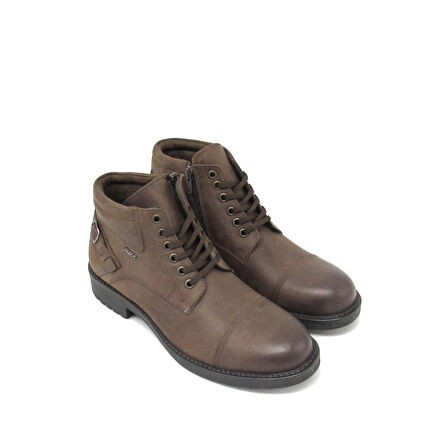 FOSCO FSC9536 KAHVERENGİ ERKEK YANI TOKALI BAĞLI FERMUARLI BOT
