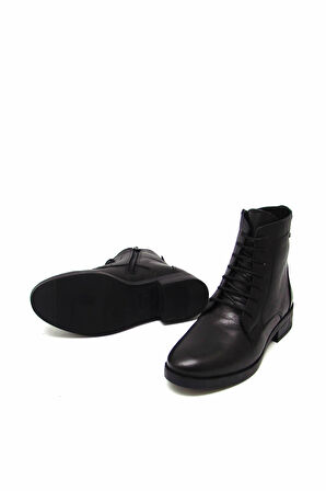 CASTLE BLACK CB21898-1 SİYAH KADIN BAĞLI FERMUARLI BOT