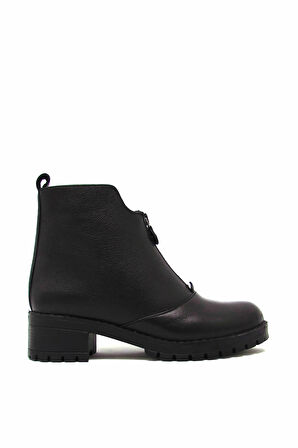 CASTLE BLACK CB21972-1 SİYAH KADIN ÇİFTYÜZ FERMUARLI BOT