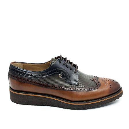 FOSCO FSC1106 TABA / KAHVE ERKEK BASKILI BAĞLI AYAKKABI