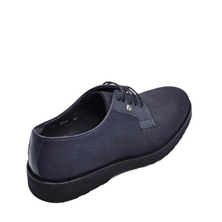 FOSCO FSC2804 LACİVERT NUBUK ERKEK TÜM YÜZ DESENLİ KLASİK AYAKKABI