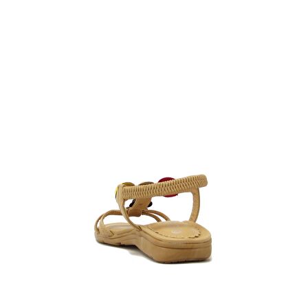 GUJA BLG22Y150-9 BEJ KADIN RENKLİ BÜYÜK BOCUKULU SANDALET